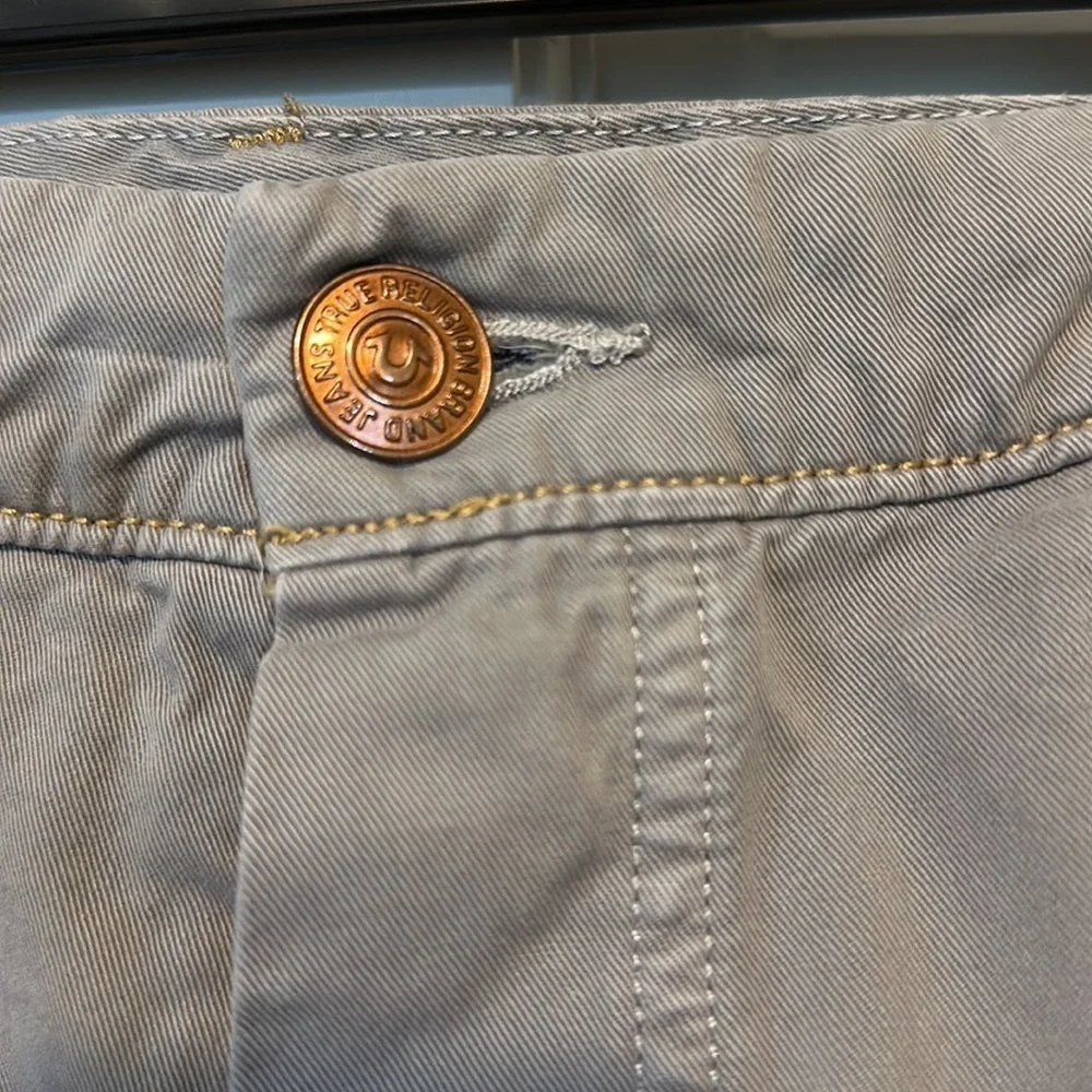 TRUE RELIGION Rocco‎ Tailored overdye Twill pants / jeans Gray Size 38